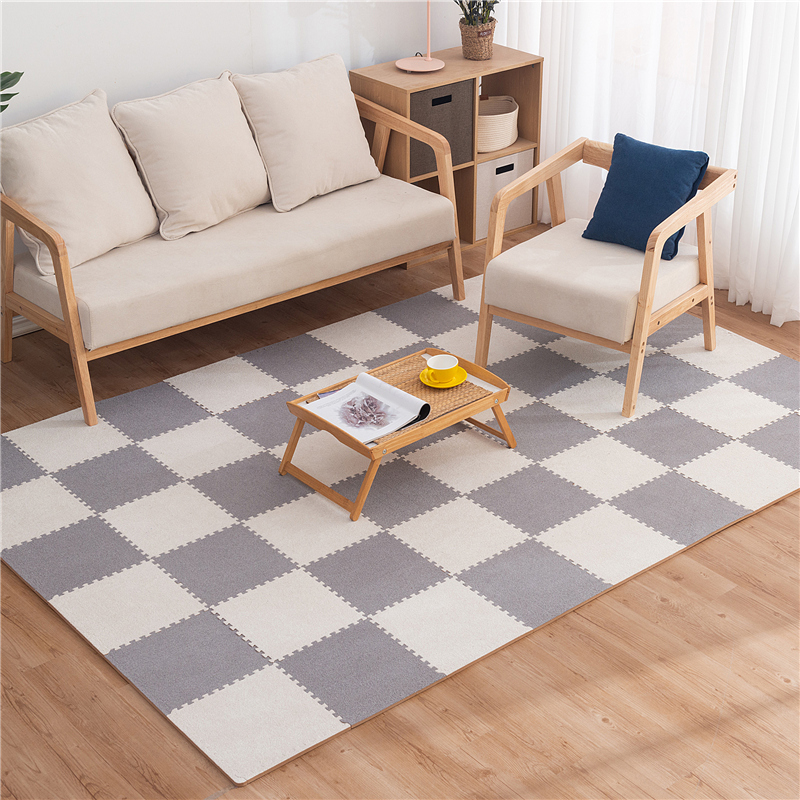 家用拼接地毯卧室满铺可坐泡沫地垫床边毛绒地板垫儿童房防摔爬垫