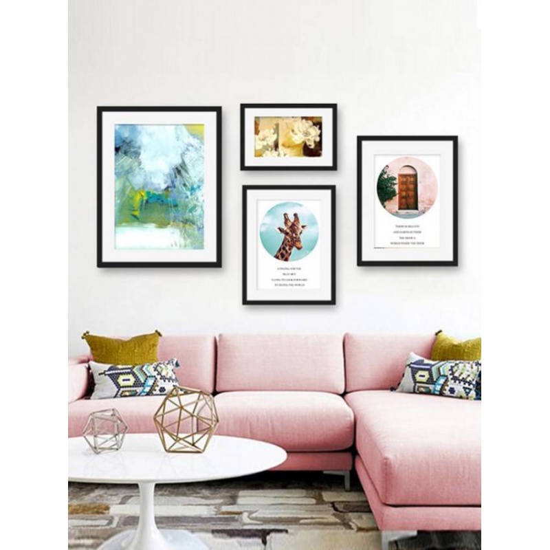 框条材料壁画画框木条自己组装实木客厅书画加厚木框油画扇面