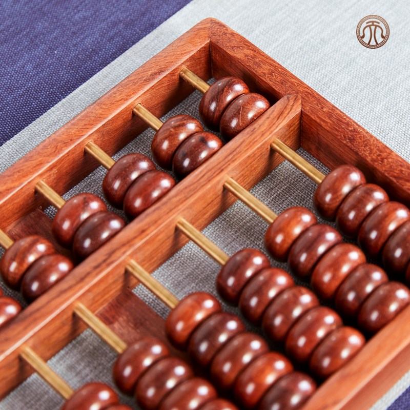 天纵缅甸花梨中式复古算盘商务送礼木雕红木老算盘实木大算盘
