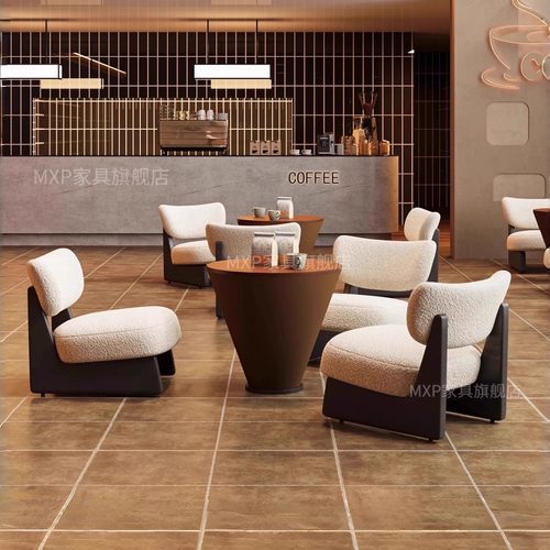 新中式实木单人沙发家用法式中古设计师民宿客厅接待复古休闲桌椅