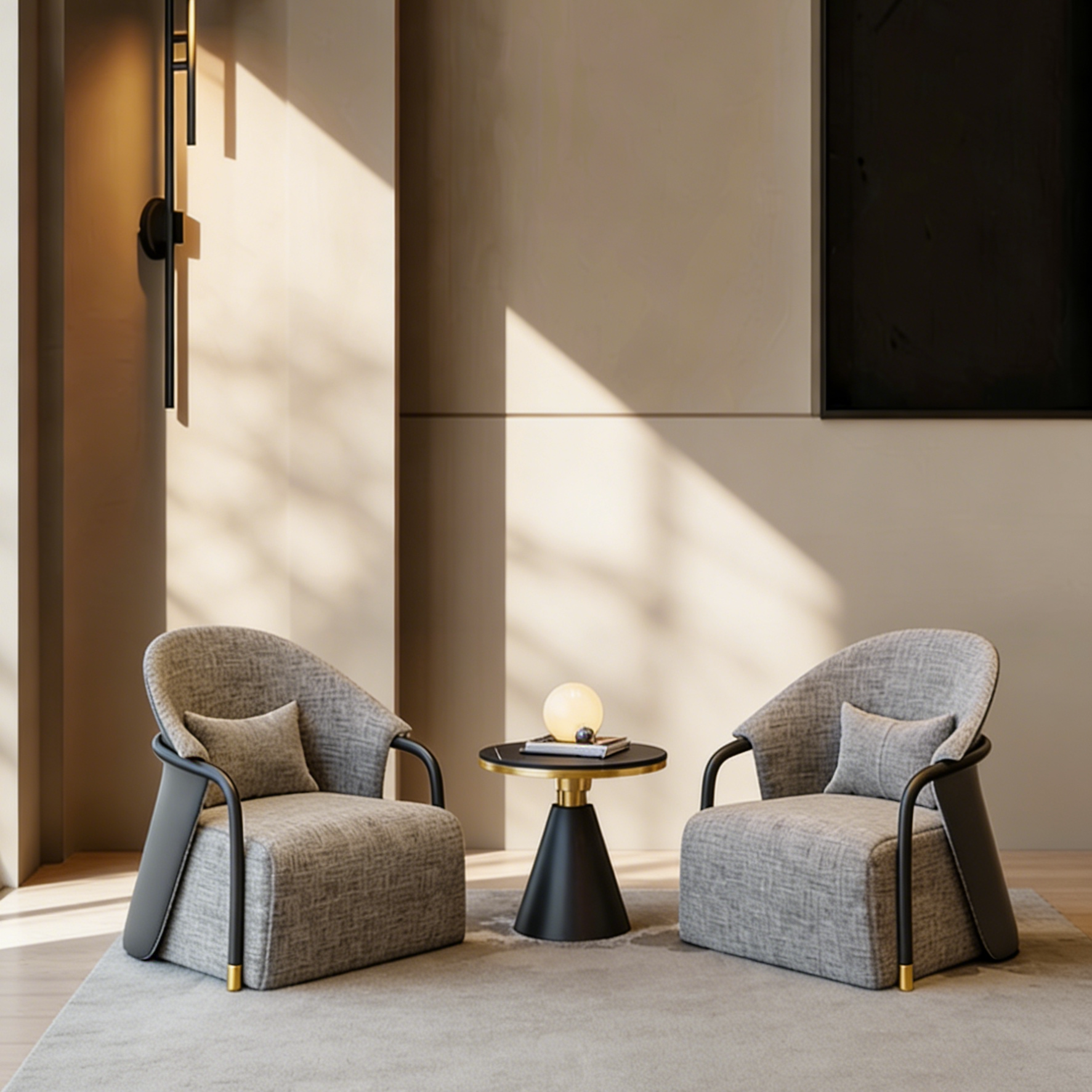 中式洽谈桌椅单人轻奢售楼处茶楼酒店会所百搭接待室休闲沙发椅