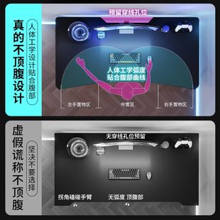 家用电竞桌椅卧室简易桌子台写字书桌碳纤维公桌 甄选电脑桌台式