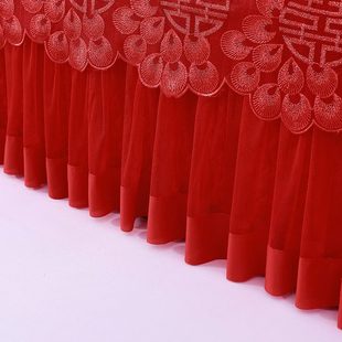 甄选床头罩结婚用红色喜庆级感轻奢风1米5一米8加厚家用婚房床头