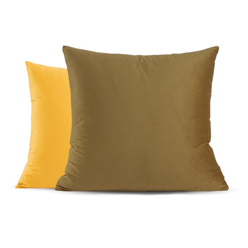 现代简约黄色棕色天鹅绒床上床头靠垫靠背套超大抱枕客厅沙发靠枕