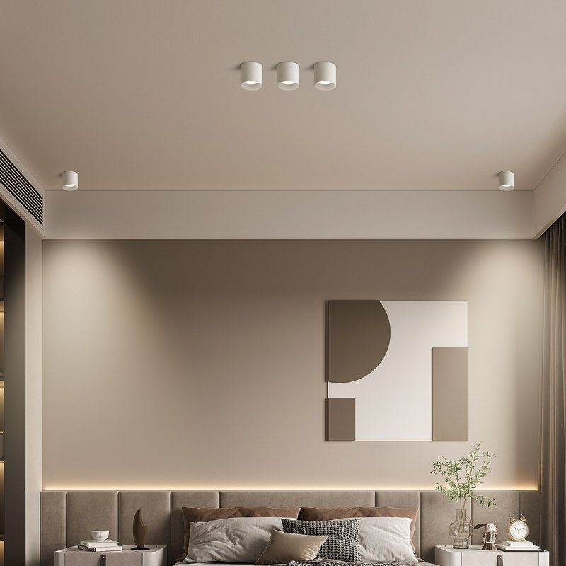 led明装筒灯寸5寸寸吸顶款圆筒灯深杯防眩筒射灯店铺商用无灯