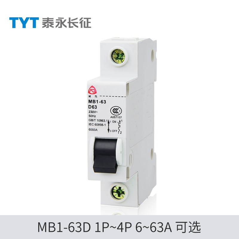 MB1-63长九D63空气开关TYT泰永长征50A40A32A25A16断路器4P电机型