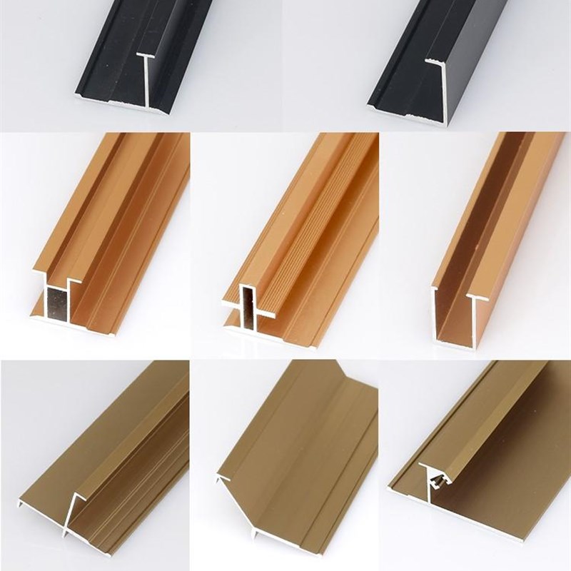 9厘铝合金木饰面板收口条背景护墙板装饰条18mm金属工字阳角线条
