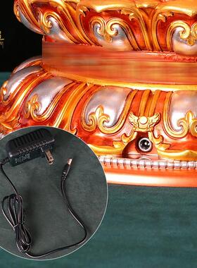 藏式电动转轮天珠树脂家用供奉转筒八吉祥插电转金桶转金筒轮摆件