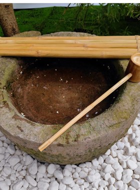 碳化竹排摆件庭院中式黄色竹盆钵防腐板槽太阳能鱼缸客厅陶罐养