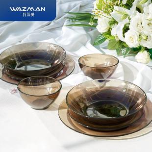 梅斯家用餐具耐热玻璃深浅盘沙拉面饭碗送礼家用 88元 任选8件