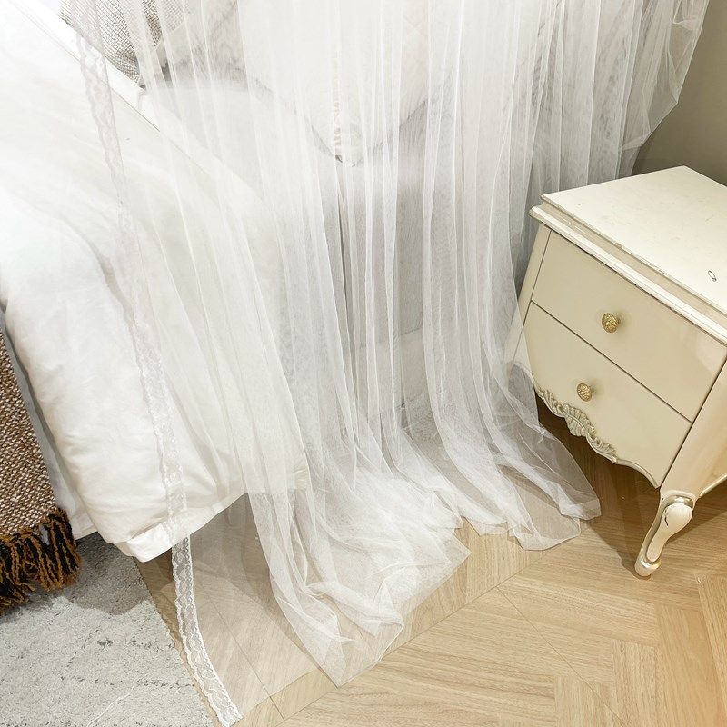 落地蚊帐u型轨道家用卧室2022新款高级1米8大床导轨支架公主风23