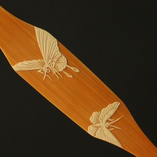 十几年老玉竹东阳名家戚挺飞本工精工留青雕刻茶道茶则茶拨茶具竹