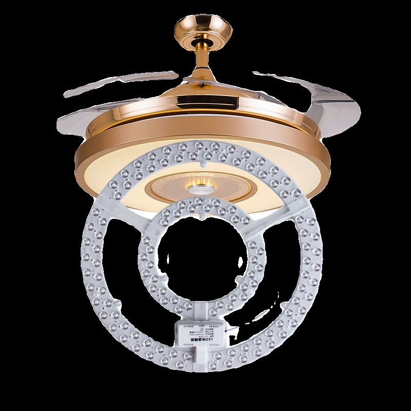 风扇灯led灯芯客厅吊扇灯餐厅吊灯光源吸顶灯替换芯圆形灯盘灯片