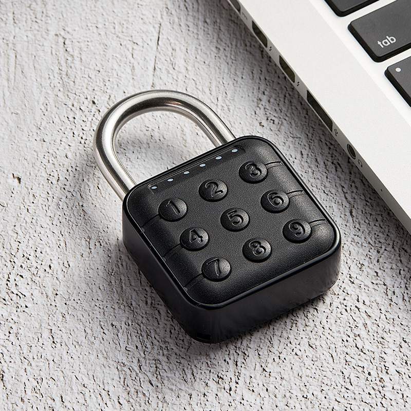 按键挂锁防水门锁健身房衣柜宿舍数字按键智能电子指纹密码锁挂锁