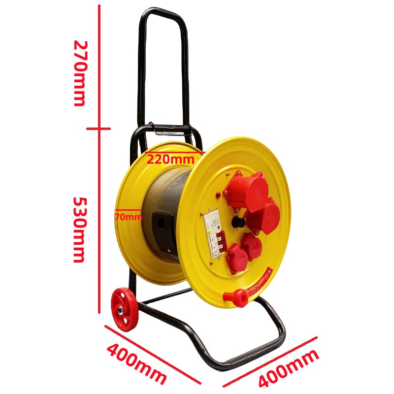 380V三相五线工业航空防雨防爆插座移动电缆盘拖线盘卷线盘电源盘