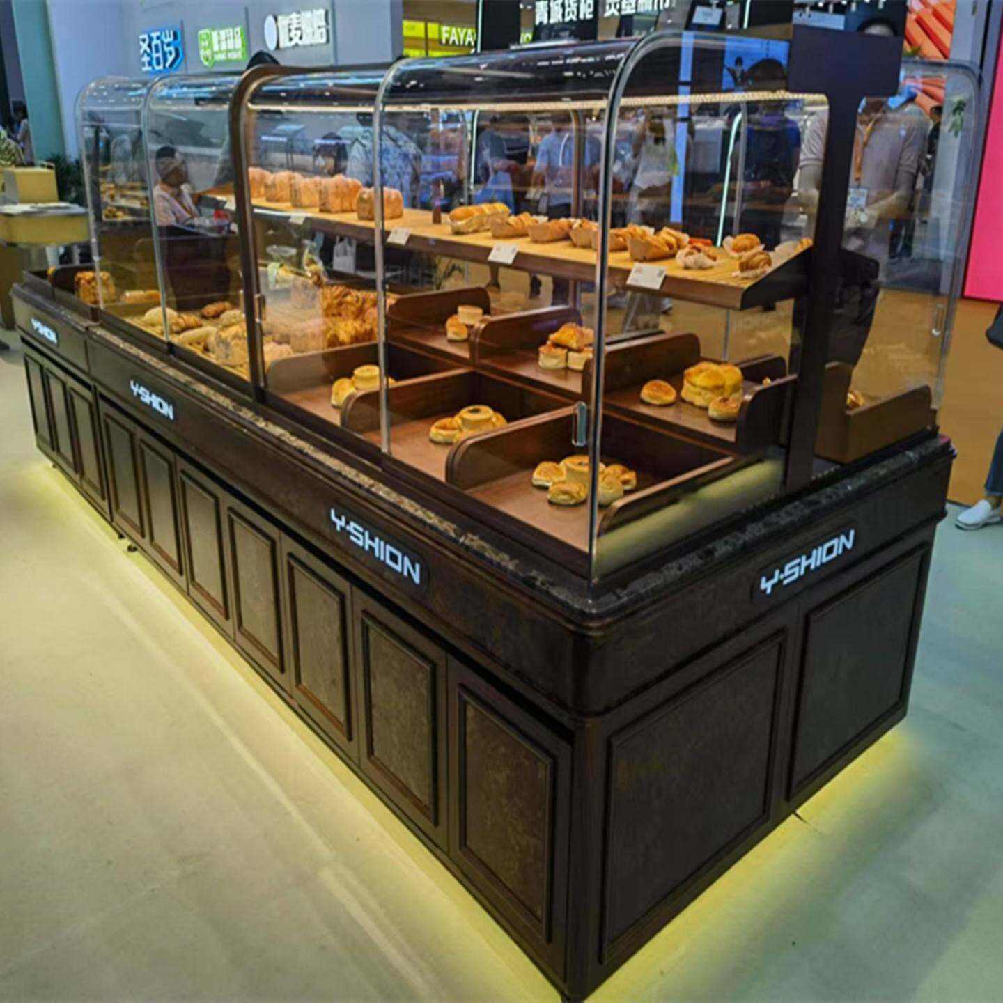 商用面包展示柜面包中岛柜蛋糕展柜烘焙货架多层展示可定做