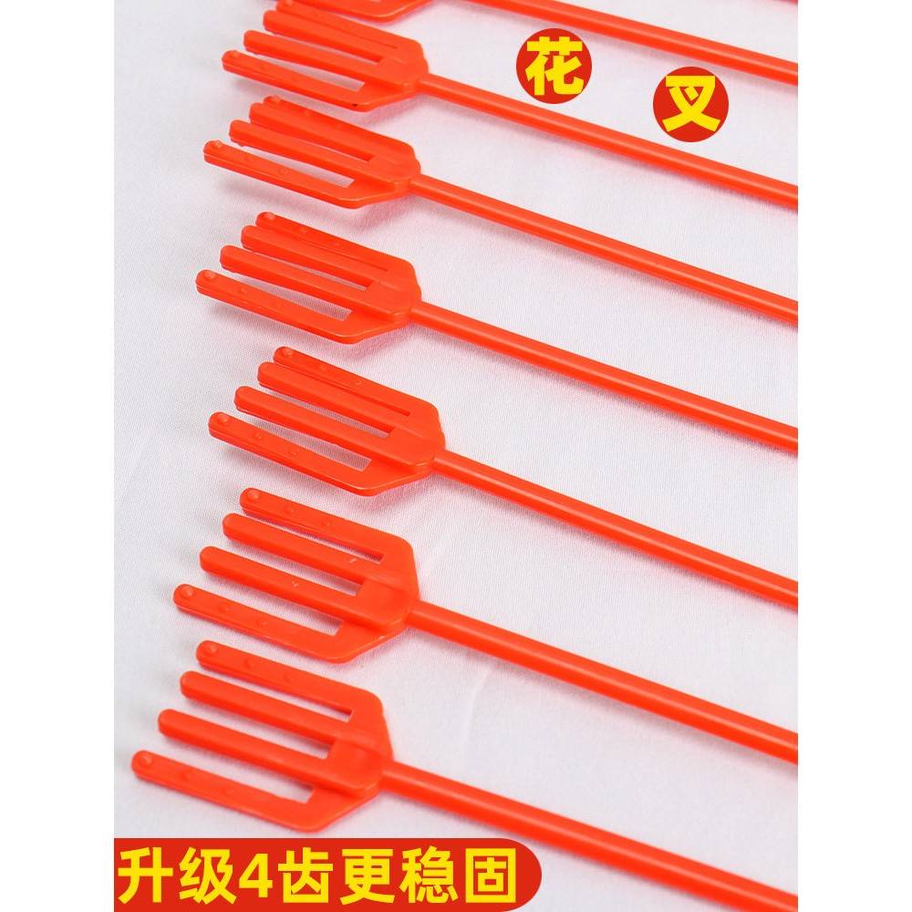 开业贺卡杆4叉夹子花插明信片塑料花叉花束卡插花店鲜花包装材料
