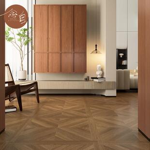 客厅木纹砖地砖800x800法式复古美式阳台卧室中古风仿木地板瓷砖