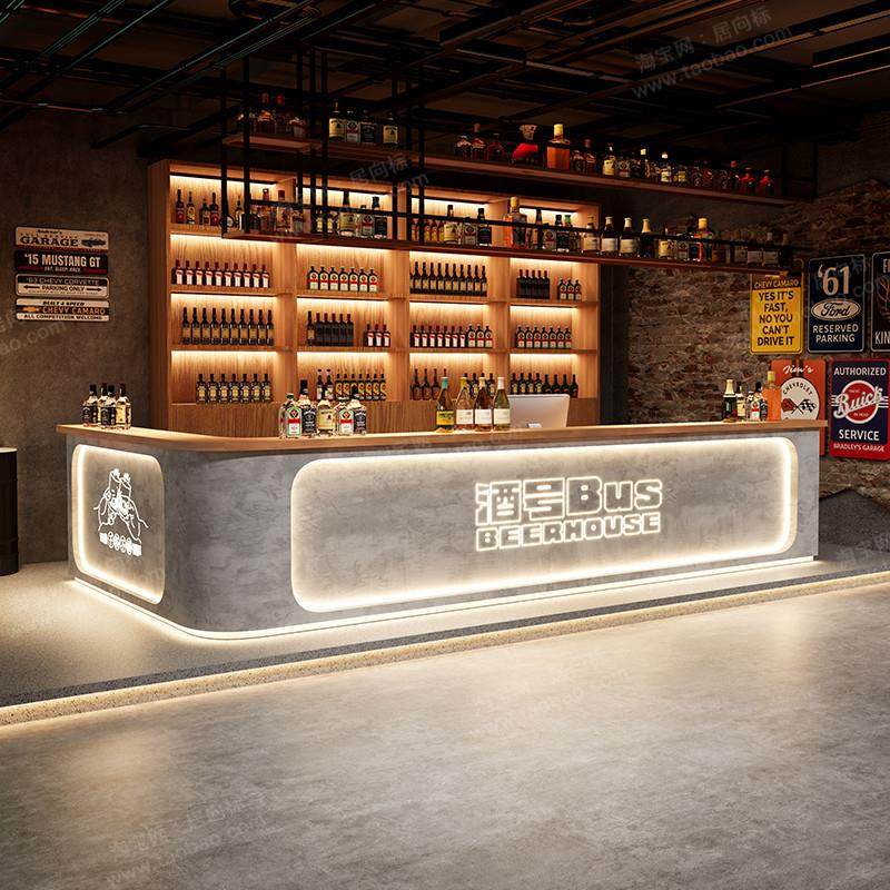 工业风俱乐部餐饮店吧台桌收银柜台酒吧民宿台球厅奶茶烧烤烤肉转,商业/办公家具,收银台,淘宝优惠券,粉丝福利购,淘宝优惠卷