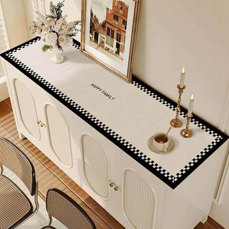 轻奢高级感入户进门鞋柜桌垫奶油风餐边柜台面桌布电视柜长条垫子,居家布艺,桌布,淘宝优惠券,粉丝福利购,淘宝优惠卷