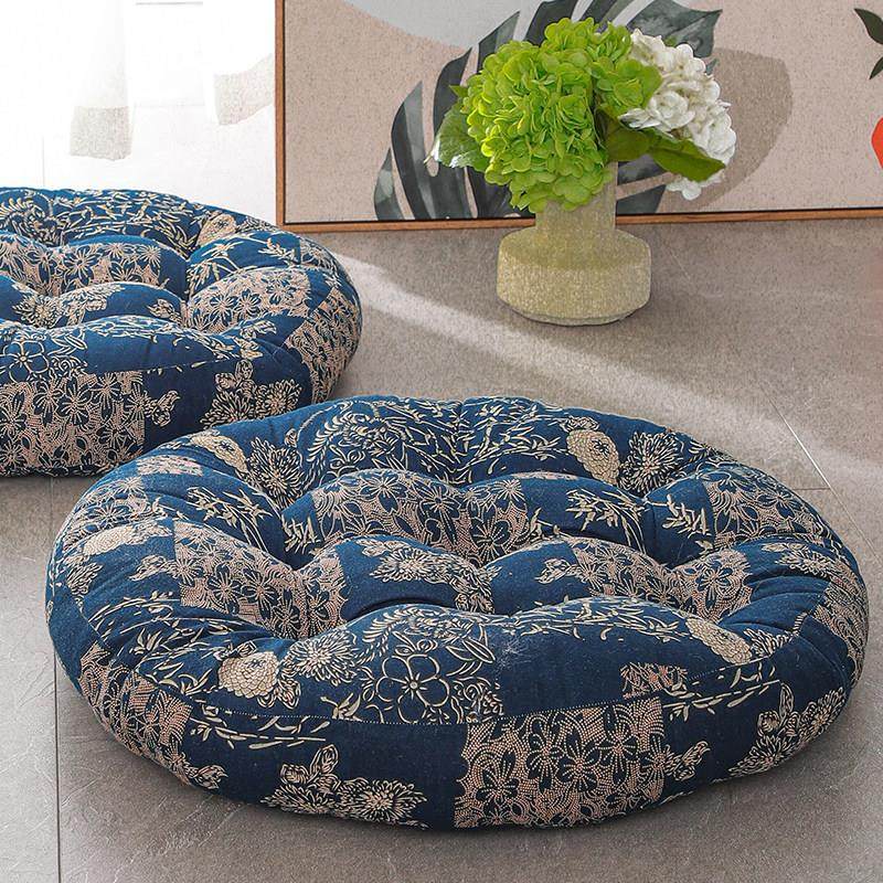 棉麻蒲团坐垫美臀布艺加厚美臀圆形复古榻榻米阳台飘窗台地板打坐,居家布艺,蒲团,淘宝优惠券,粉丝福利购,淘宝优惠卷