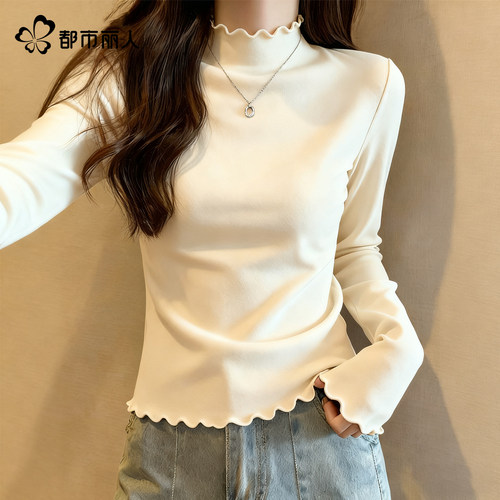 都市丽人半高领打底衫女2025新