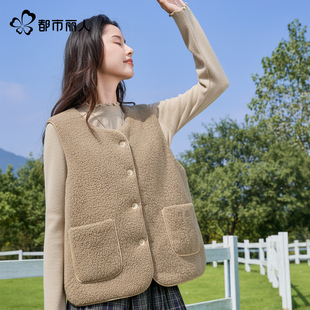 女士可外穿马夹A 内穿棉背心冬季 都市丽人摇粒绒马甲女款 2025新款