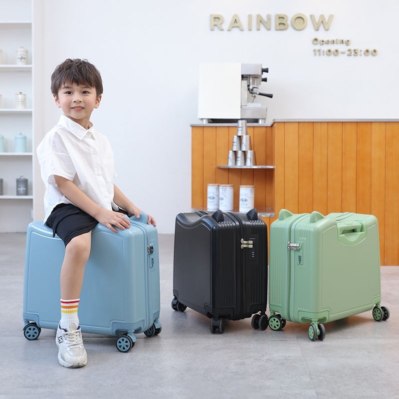 儿童行李箱男女孩可m坐骑学生拉杆箱可爱轻便小号登机旅行密码皮
