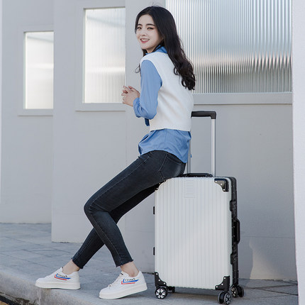 密码箱女新款2020行李箱子母箱男大容量I皮箱铝框拉杆箱20寸登机