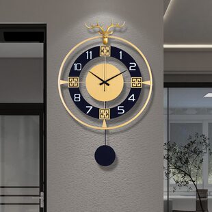 艺术家用石英钟静音免打孔现代简约装 挂钟客厅北欧创意个性 饰钟表