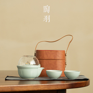 快客杯一壶二杯功夫茶具家用户外泡茶壶茶杯公道杯 北溪堂便携式