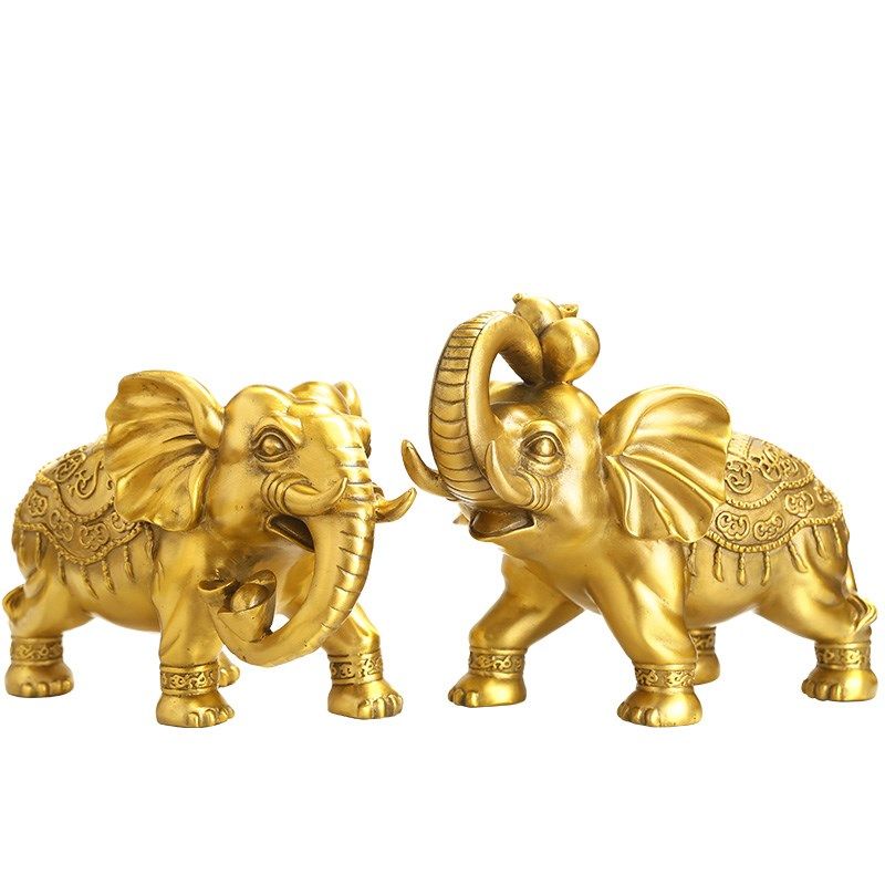 铜大象一对黄铜象吸水象家居玄关酒柜办公室店铺装饰品特大号,家居饰品,装饰摆件,淘宝优惠券,粉丝福利购,淘宝优惠卷