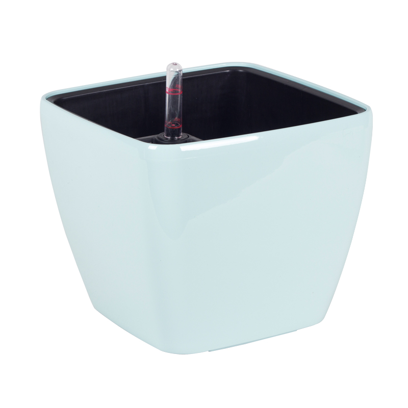 简约方形自动吸水花盆水培土培小号办公室桌面绿萝箩懒人塑料花盆