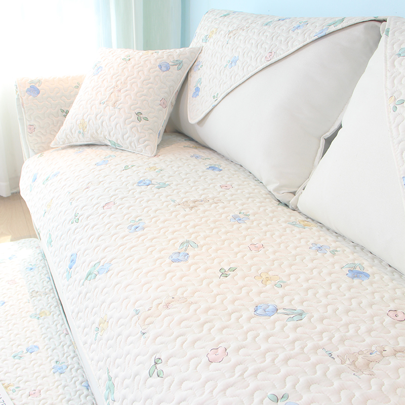 全棉四季通用沙发垫小新防滑坐垫子现代沙发罩巾盖布定制