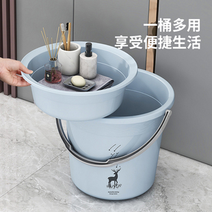 塑料桶水桶大号加厚储水用桶学生宿舍洗衣桶圆桶洗澡桶子