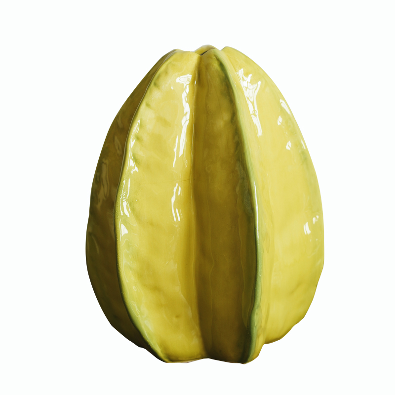 比杨桃还杨桃 欧式造型陶瓷花瓶 创意艺术插花花器 家居装饰摆设