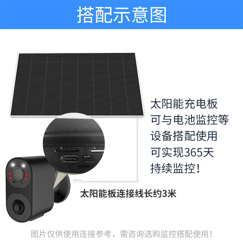 stjiatu 思特佳图监控摄像头供电太阳能板5V1A  室外太阳能板供电