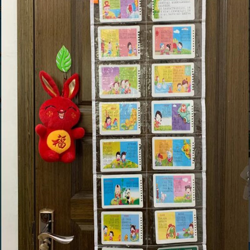 香港妈妈定制8格16格儿童识字卡收纳挂袋字诘透明字母组词语插袋