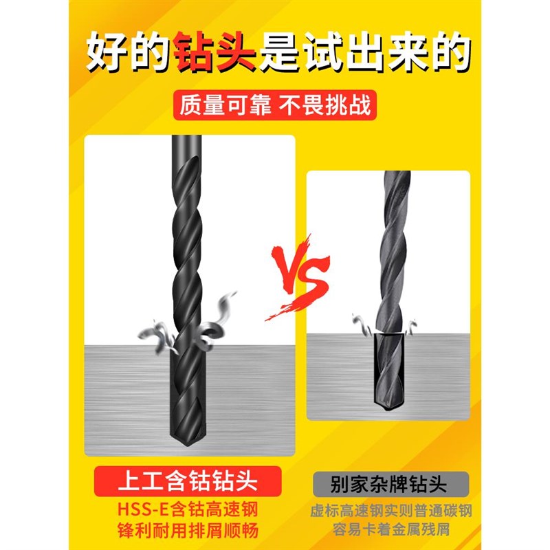 德国精工不锈钢钻头1.5mm含钴钻头高速钢直柄麻花钻头高钴钻HSS-E