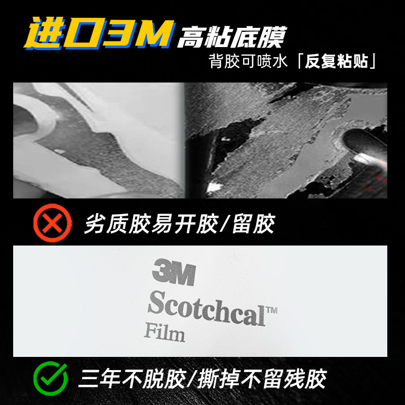 适用升仕D油箱贴花加厚装甲防剐蹭橡胶贴保护贴贴纸贴遮挡划痕