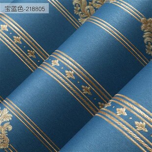 卧室客厅餐厅欧式 沪达墙纸非自粘i无胶刷胶家用家装 室内无纺布壁