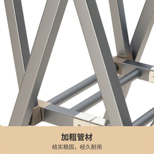 折叠晾衣架落地家用阳台晒衣架室内简易衣架多功能衣X杆晒被子神