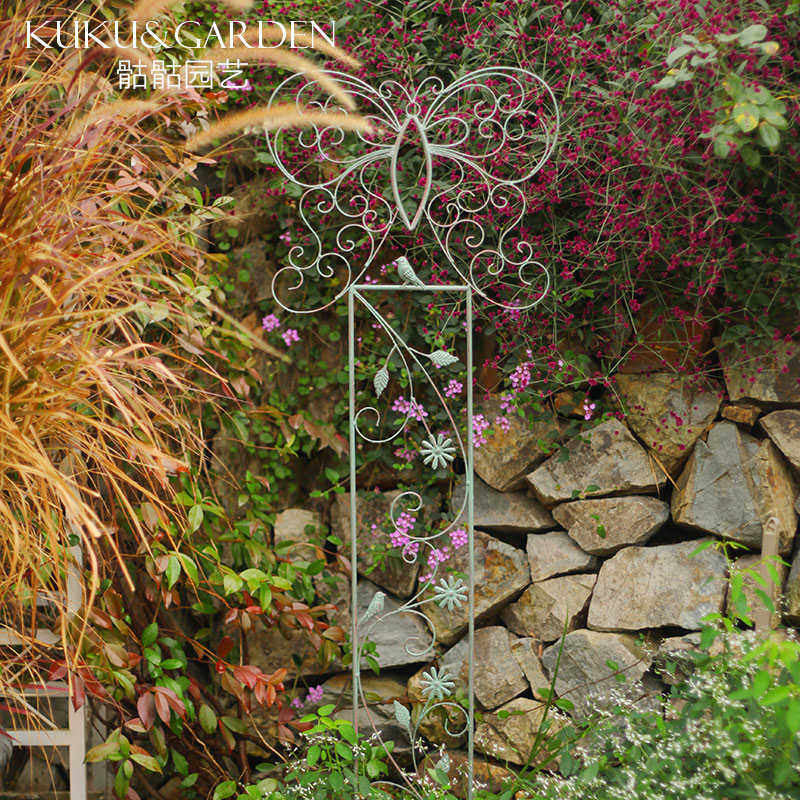 欧式做旧铁艺蝴蝶爬藤架子花支架户外庭院植物月季铁线莲攀爬花架,鲜花速递/花卉仿真/绿植园艺,花架,淘宝优惠券,粉丝福利购,淘宝优惠卷