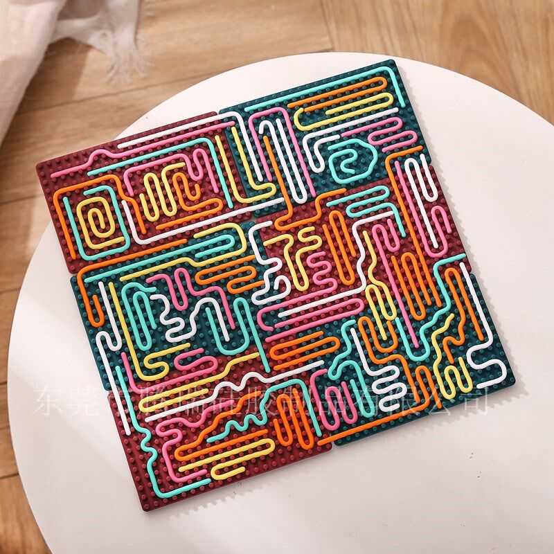 儿童益智硅胶感官活动板Sensory Activity Board多动症扭扭解压板