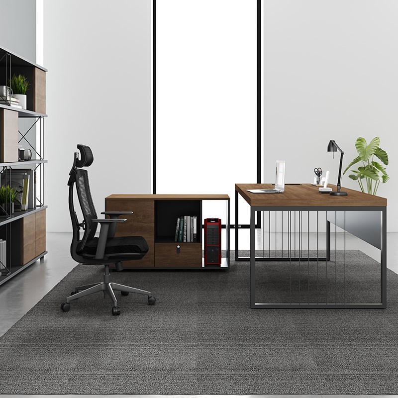 办公桌简约现代主管经理桌办公室桌子单人电脑桌老板办公桌椅锦标