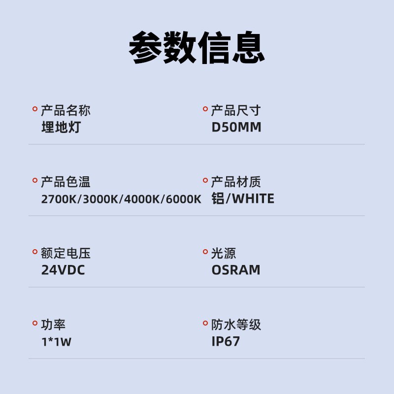 户外公园景观过道防水3W6W圆形墙角灯墙壁灯过道走廊嵌入式埋地灯