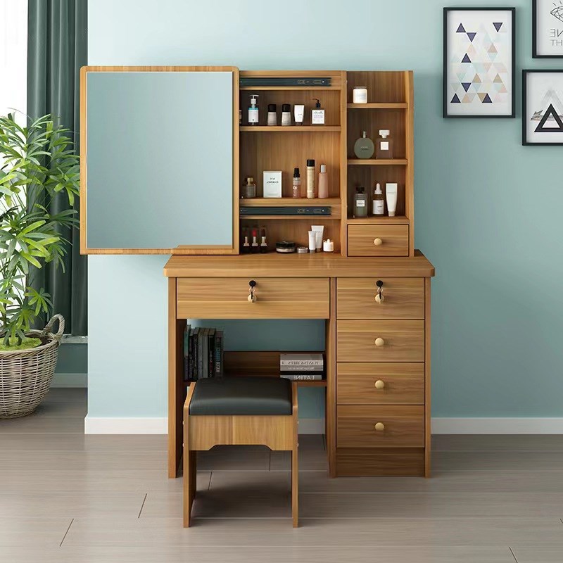 小户型梳妆台简约现代卧室储物拆装化妆台收纳柜经济型家用化妆桌