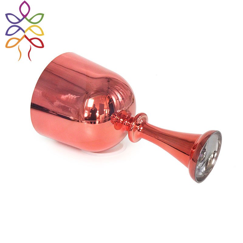 红色便携式手持圣杯水晶歌唱碗水晶音乐钵颂钵打击乐器愈合歌唱碗