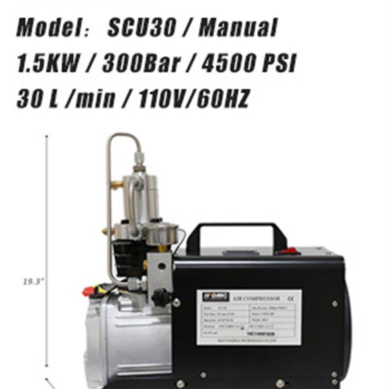 厂供12v高压车载打气机30mpa内置变压器 12v充气泵自动停机4500ps