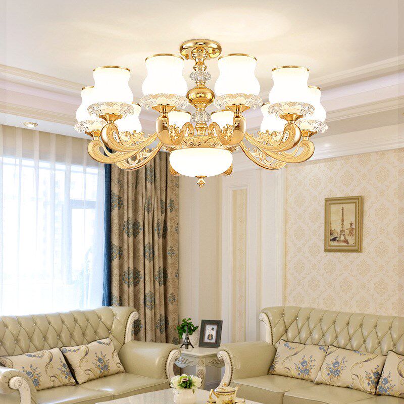 欧式客厅吊灯奢华大气家用简欧大厅现代简约卧室餐厅灯新款17051